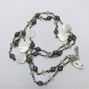 New BRIGHTON Utopia Silver Crystal Long Necklace